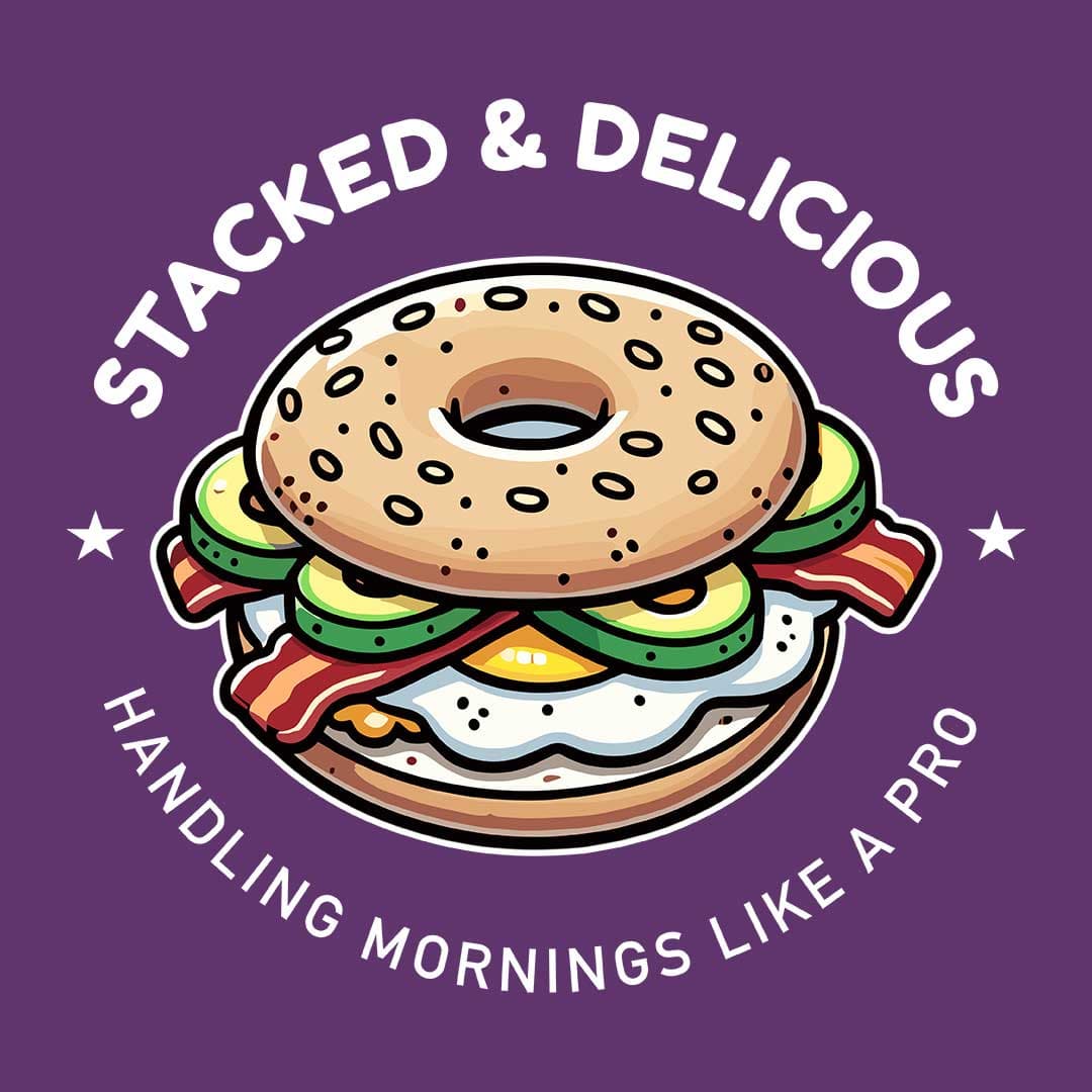 Stacked & Delicious Breakfast Bagel Sandwich Tee