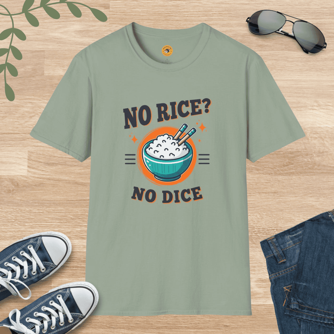 Rice T-Shirt No Rice No Dice Unisex Softstyle